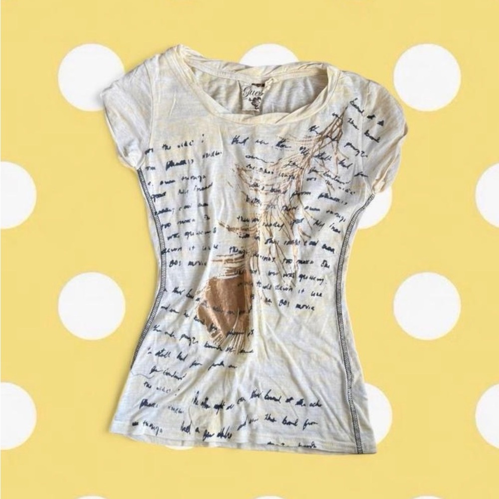 Guess yellow tshirt